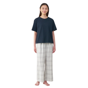 Bộ Mặc Nhà Vải Xô 2 Lớp Tay Ngắn