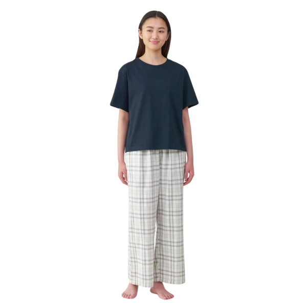 Bộ Mặc Nhà Vải Xô 2 Lớp Tay Ngắn