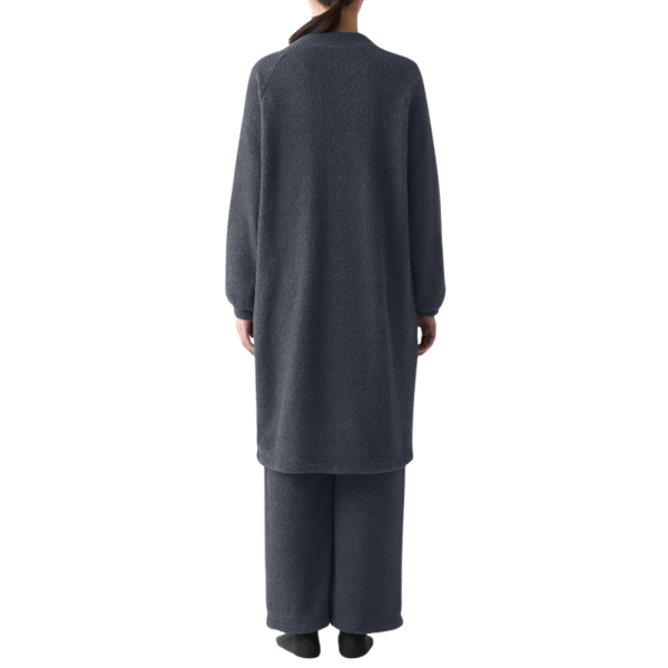 Áo Khoác Cardigan Dáng Dài Vải Lông Dệt Kim